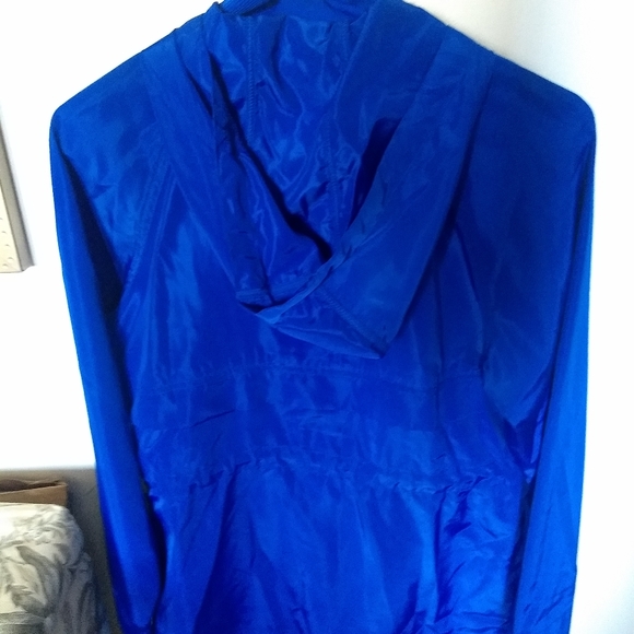 Royal Blue Talbots Hooded Rain Jacket Size Petite Small PS - Picture 11 of 11